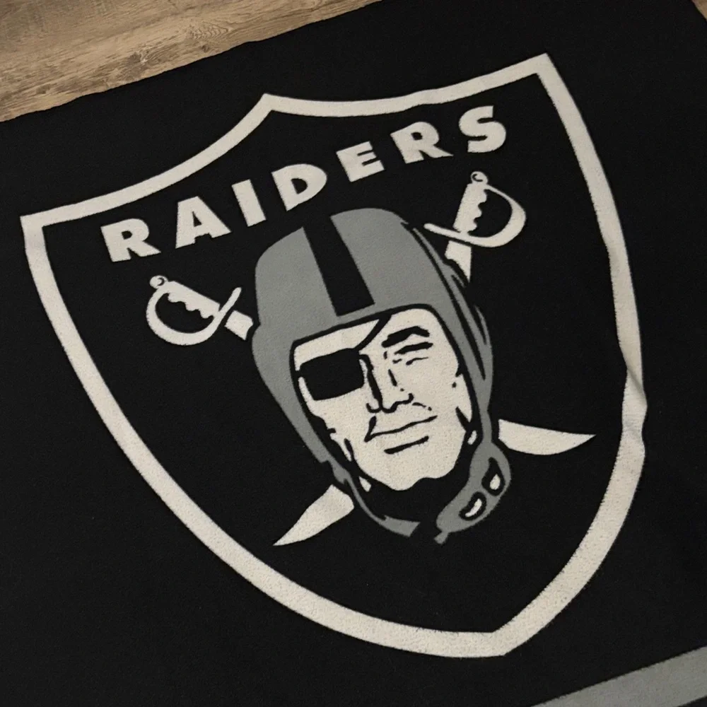 Las Vegas Oakland Raiders Black and Gray Blanket